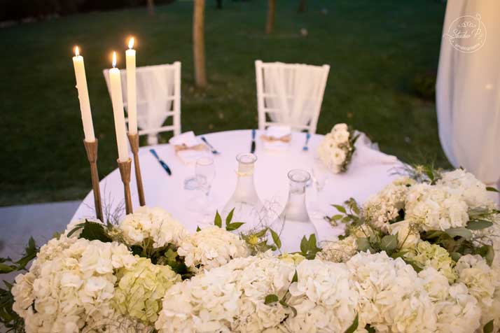matrimonio marco e rossella particolare tavolo sposi