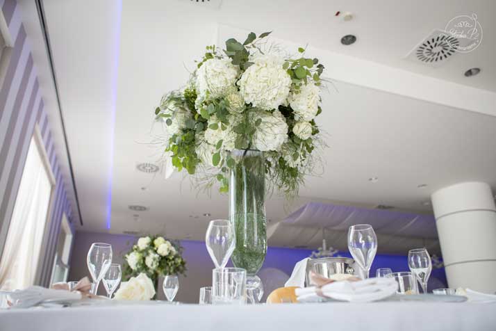 matrimonio marco e rossella tavolo invitati vaso di fiori